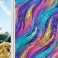 Abstract Gradient Art Window Privacy Film Blue Purple Yellow Ombre ...