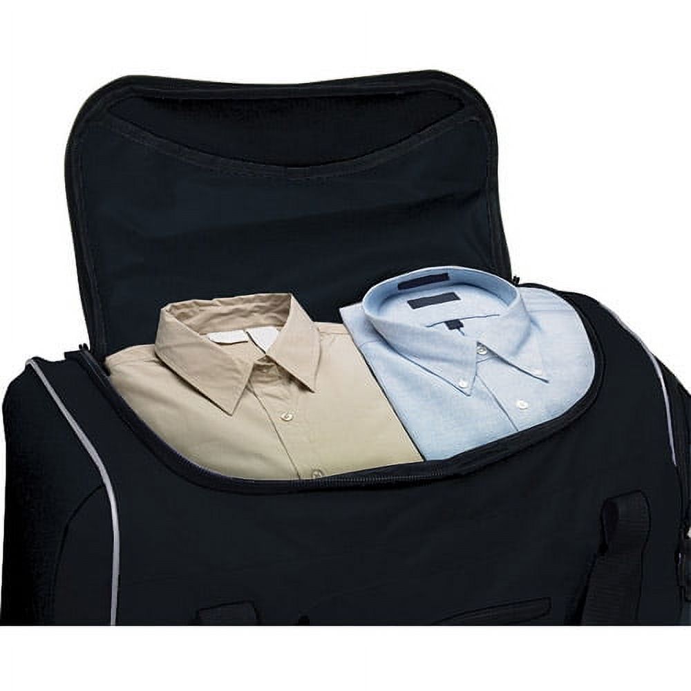 Travelers Club 36" Drop-Bottom Rolling Duffel, Black photo 3