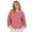 Pink, variant on Sweater for Women Stripe Open Back Contrast Color Loose Long Sleeve Tops Fall Winter Knit Blouse Daily Wear