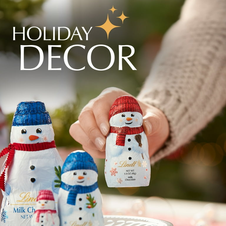 Lindt Milk Chocolate Snowman Figure, Chocolate Candy, 3.5 oz