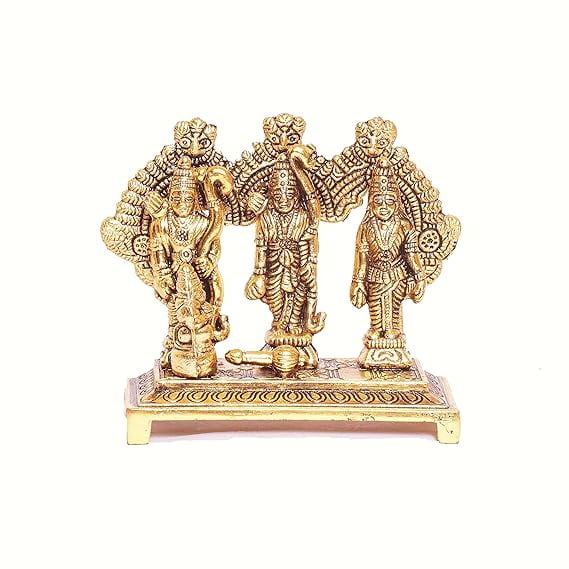 Swadeshi Desire Shri Ram Darbar Metal Statue for Pooja,Lord Rama Laxman Sita & Hanuman Murti Religious Idol for Home,Office Decor,Shopiece Figurines,Gift Article…