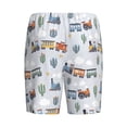 thumbnail image 4 of Picia Trains And Cactuse Pajama Shorts for Men, Men's Pajama Bottoms, Sleepwear,Short Pajama Pants-XX-Large, 4 of 9