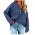 thumbnail image 1 of Cadeaux de Noël Kcavykas pour la Fête du Canada, Chandails en Molleton à Col Rond en Tricot Oversize pour Femmes, Manches Longues, Fentes Latérales, Chandail Décontracté, 1 of 2