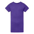 thumbnail image 1 of LAT - Camiseta de manga corta con cuello redondo para niña, 100 % algodón, color morado, grande LAT 2616, 1 of 1