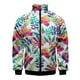 thumbnail image 4 of Chaqueta con cuello alto y cremallera con estampado digital 3D de hojas hawaianas para hombre y mujer, chaquetas de manga larga, ropa de calle de moda para hombre, 4 of 5