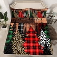 thumbnail image 2 of Homewish Teens Merry Christmas Bed Sheets, Retro Western Buffalo Plaid King Sheets, Rustic Lodge Cabin Sheet Set, Super Cozy Room Decor, 4pcs, 2 of 7