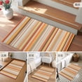 thumbnail image 6 of 2x3 Door Mat Rug, Burnt Orange Striped Non-Skid Rubber Backing Large Rectangle Rugs - Living Room Bedroom Home Office, Farmhouse Orange Ombre Stripes Indoor Floor Mat Carpets Washable Rug, 6 of 9