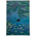 thumbnail image 3 of Lienzo vintage de Monet para pared, famosas pinturas al óleo, Monets, lirios de agua, póster de gato negro, estampado floral de gato divertido, galería abstracta de granja, decoración estética de la h, 3 of 4