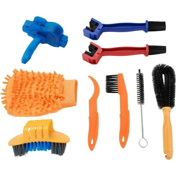 Motorcycle Chain Cleaning Kit Chain Cleaning Brush Cleaning Kit Washing Brush Tool Set Bike Motorcycle Chain/Crank/Sprcket/Tire Corner Rust Blot Cleaning Chain Cleaning Tool