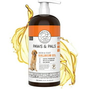 64 oz (2 x 32 oz) Paws and Pals Pure Wild Alaskan Salmon Oil Skin and Coat Supplement
