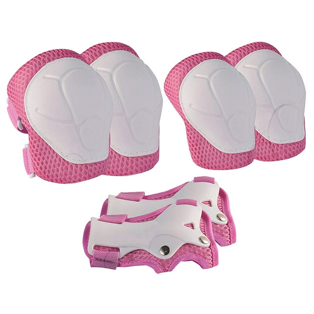Ensemble de Protection pour Enfants, Protège-Genoux/coude/poignets, PVC & Éponge, Sangles Réglables, pour 4-13 Ans, Sécurité Sports Extérieurs
