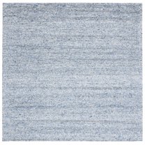 SAFAVIEH Himalaya Walter Solid Area Rug, Blue, 4' x 4' Square