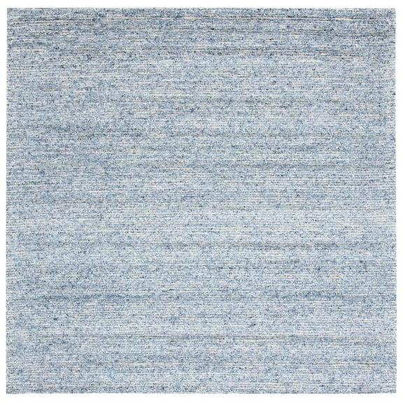 SAFAVIEH Himalaya Walter Solid Area Rug, Blue, 4' x 4' Square