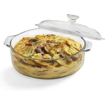 Libbey Oven Basics 2-Quart Clear Glass Casserole Dish, with Lid, Oven-Safe
