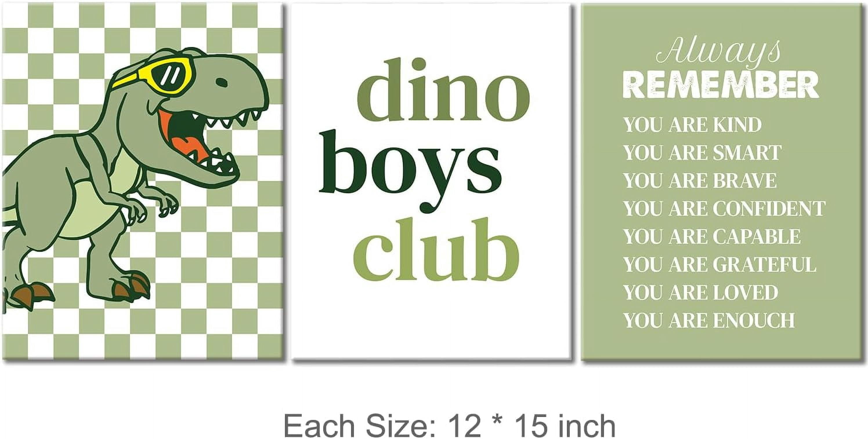 JANS.NO1 Dinosaur Room Decor: Dinosaur Wall Art for Boys' Bedroom, Nursery, Playroom