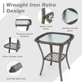 thumbnail image 2 of MELLCOM 3 Pieces Patio Furniture Set, Outdoor Swivel Rocker Patio Chairs, Wicker Patio Bistro Set with Rocking Chair, Thickened Cushions and Glass Coffee Table for Backyard, Garden, Grey, 2 of 6