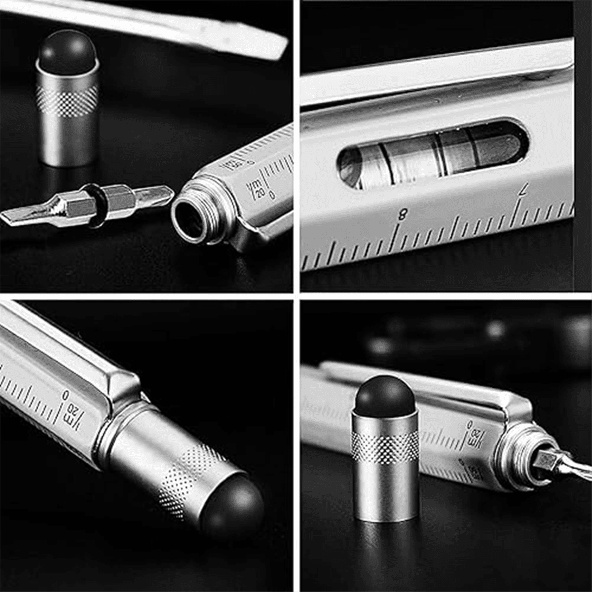 24 Pcs 6-In-1 Multi-Tool Tool Pens and 24 Pcs Ink Refills Gadget Screwdriver Gift Pens