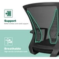 thumbnail image 3 of Homall Mid Back Office Chair Computer Ergonomic Mesh Chair Adjustable Mesh Chair with Armrest, Black, 3 of 7