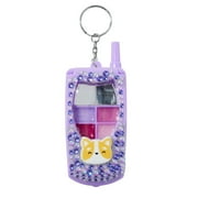Claire's Girls Purple Corgi Rhinestone Flip Phone Lip Glosses on Chain, Children's