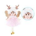 thumbnail image 3 of Muñeco de tela colgante navideño Decoración navideña Sombrero animal Adorno de paillette, Cuerno animal rosa Vogacara HA001201-02, 3 of 6