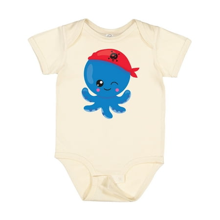 

Inktastic Pirate Octopus Cute Octopus Little Octopus Gift Baby Boy or Baby Girl Bodysuit