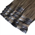 thumbnail image 3 of Straight Clip In Pu Hair Extensions Real Human Hair Brazilian Virgin Hairpiece 6pc/set Seamless Full 10-30" Natural Color, 3 of 5