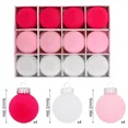 thumbnail image 3 of 12 bolas navideñas de terciopelo, bolas de plástico flocadas para árbol, adornos colgantes decorativos para Navidad, decoración para árbol de Navidad de 6 cm, 3 of 5