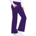 thumbnail image 6 of Cherokee Luxe Women Medical Scrubs Pant Low Rise Flare Leg Drawstring Cargo 21100, XS, Nu-Grape, 6 of 7