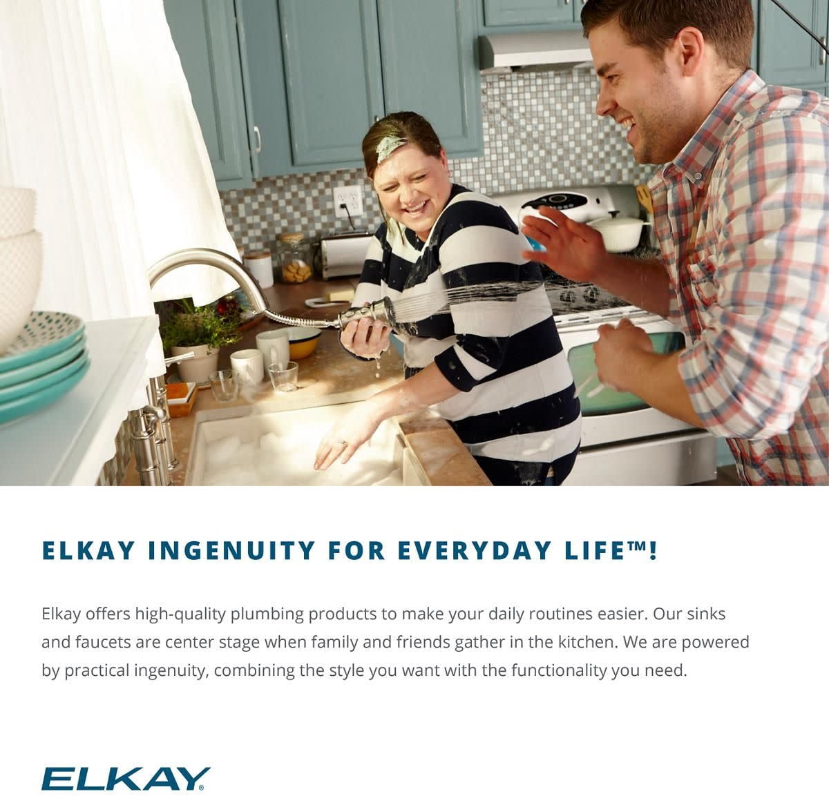Elkay LRAD1919553 Lustertone Stainless Steel 19-1/2" x 19" x 5-1/2", Single Bowl Top Mount ADA Sink Lustertone