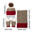 thumbnail image 3 of Atogsazn Baby Boys Girls Winter Knitted Hat Scarf Gloves Set Kids Warm Fleece Lined Hat Scarf Set for Children C-Wine Free Size on Clearance, 3 of 6