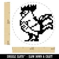 thumbnail image 2 of Pixel Rooster Chicken Self-Inking Rubber Stamp Ink Stamper - Purple Ink - Medium 1 Inch, 2 of 7