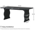 thumbnail image 3 of Tribesigns 63-Inch Large Executive Desk, Modern Computer Desk for 1-2 Person, Double PC Gaming Home Office Desk with Sturdy Legs, Black, 3 of 5