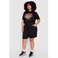 thumbnail image 2 of Women's Plus Size Drawstring High Waisted French Terry Shorts, 2 of 4
