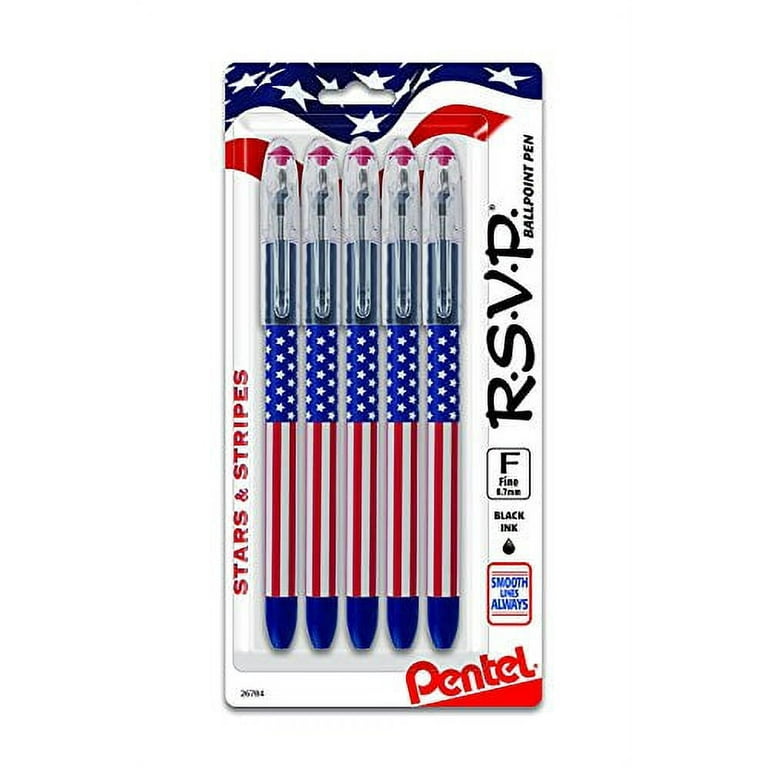 Pentel of America BK90USAA Stars, Stripes Fine Pentel Stick