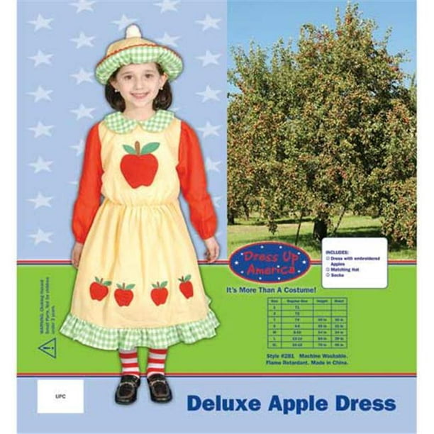 Dress Up America Deluxe Apple Costume Robe Grande 12-14 281-L