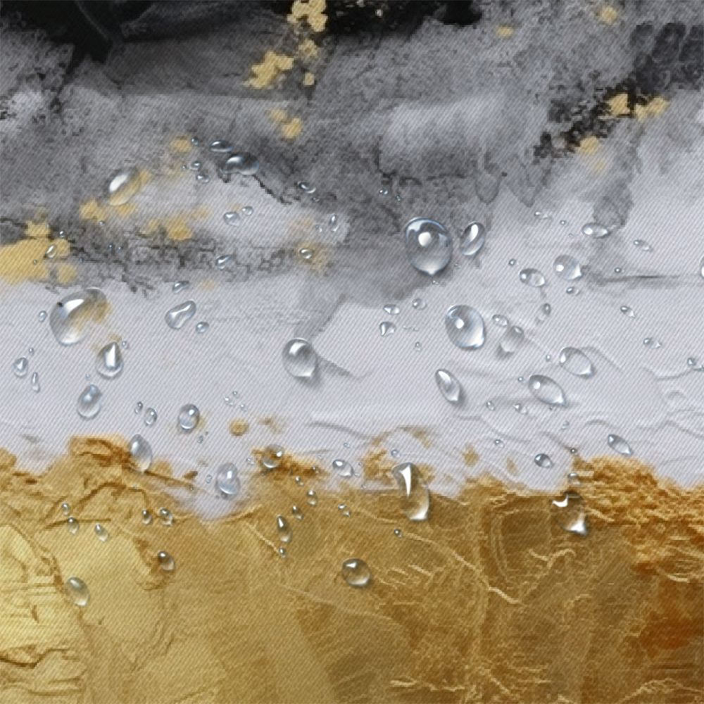 Fenyluxe Gold and Black Paint Stripes Printed Shower Curtain Set with Hooks, Easy Care 100% Polyester Fiber Bathroom Shower Curtain for Bathroom Decor, Various Sizes Available 60x72