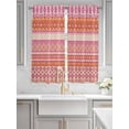 thumbnail image 2 of Pink Orange Boho Living Room Curtains 2 Panel, Vintage Ethnic Tribe Abstract Art Cafe Window Treatment, Extra Long Farmhouse Bedroom Bathroom Kitchen Curtains Drapes 104"x72", 2 of 6