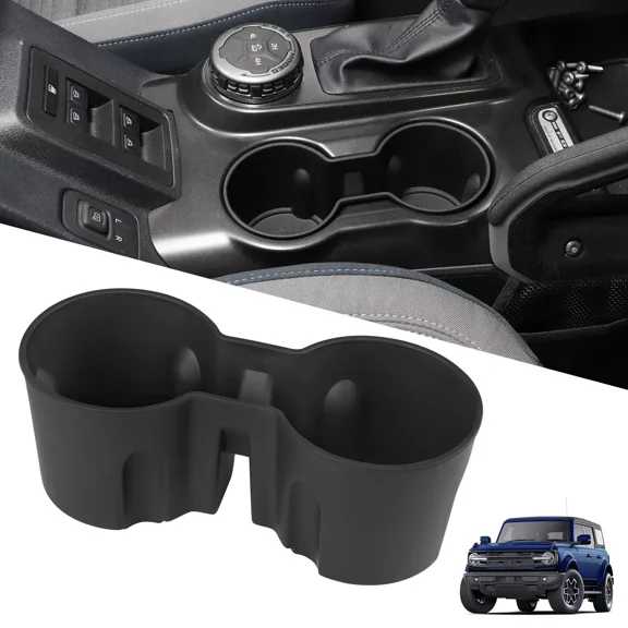 1PCS Center Console Water Bottle Cup Holder Insert Organizer Compatible With for Ford Bronco 2/4 Door 2021-2023