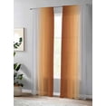 thumbnail image 4 of Sheer Curtains 96 Inches Long, Dark Burnt Orange Grey Ombre Light Filtering Window Curtains for Living Room, Farmhouse Gradient Minimalist Rod Pocket Voile Sheer Curtain Drapes, 52"W x 96"L, 2 Panels, 4 of 8