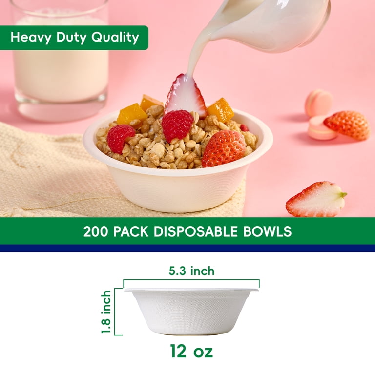 Jolly Chef Disposable Paper Bowls, 12 oz, 200 Count, White photo 7