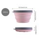 thumbnail image 2 of Ounissouiy Cuenco de silicona para almacenamiento de alimentos, cuenco plegable para acampar, cuenco portátil de alto rendimiento con tapa para Camping, Mostrada Rosado L Ounissouiy HA026848-01, 2 of 6