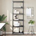 thumbnail image 1 of vidaXL Bookcase 6-Tier Black 60x30x188 cm Engineered Wood, 1 of 5