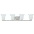 thumbnail image 4 of Aspen Creative 62164, Four-Light Metal Bathroom Vanity Wall Light Fixture, 32" Wide, Transitional Design in Brushed Nickel, 4 of 5