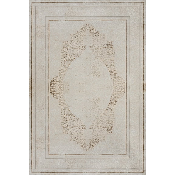 Brown Oriental Area Rugs for Living Room Washable Rugs Boho Moroccan Area Rug Soft Neutral Geometric Bohemian Carpet Distressed Indoor Rug for Bedroom Dining Room Office Foldable Nonslip Rug