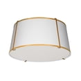 thumbnail image 1 of Dainolite TRA-3FH-GLD-WH 3 Light Gold Flush Mount, 1 of 3
