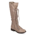 thumbnail image 1 of New Women Breckelles Georgia-75 Leatherette Knee High Lace Up Combat Boot Size, 1 of 5