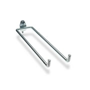 Triton Products 8-1/4 inch Double Rod Steel Pegboard Hook, 80-Degree Bend, 5pk