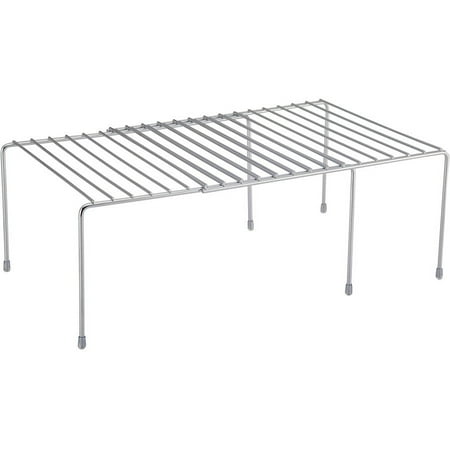 Leather Expandable Organizer - Real Home Expandable Cabinet Organizer Rack, Chrome