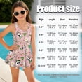 thumbnail image 7 of Xixirimido Panda Strawberry Daisy Pink Print Girls One Piece Swimsuits Modest Bathing Suit for Kids Hawaiian Swimwear with Skirt Sleeveless Swim Dress for Beach Water Park, 3-4 Years, 7 of 7