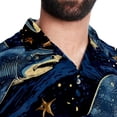 thumbnail image 5 of Starry Shark Men's Casual Poplin Button Down Short Sleeve Shirts for Summer Beach - Unisex, 5 of 6